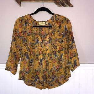 Vera Wang Princess Collection Paisley Blouse
